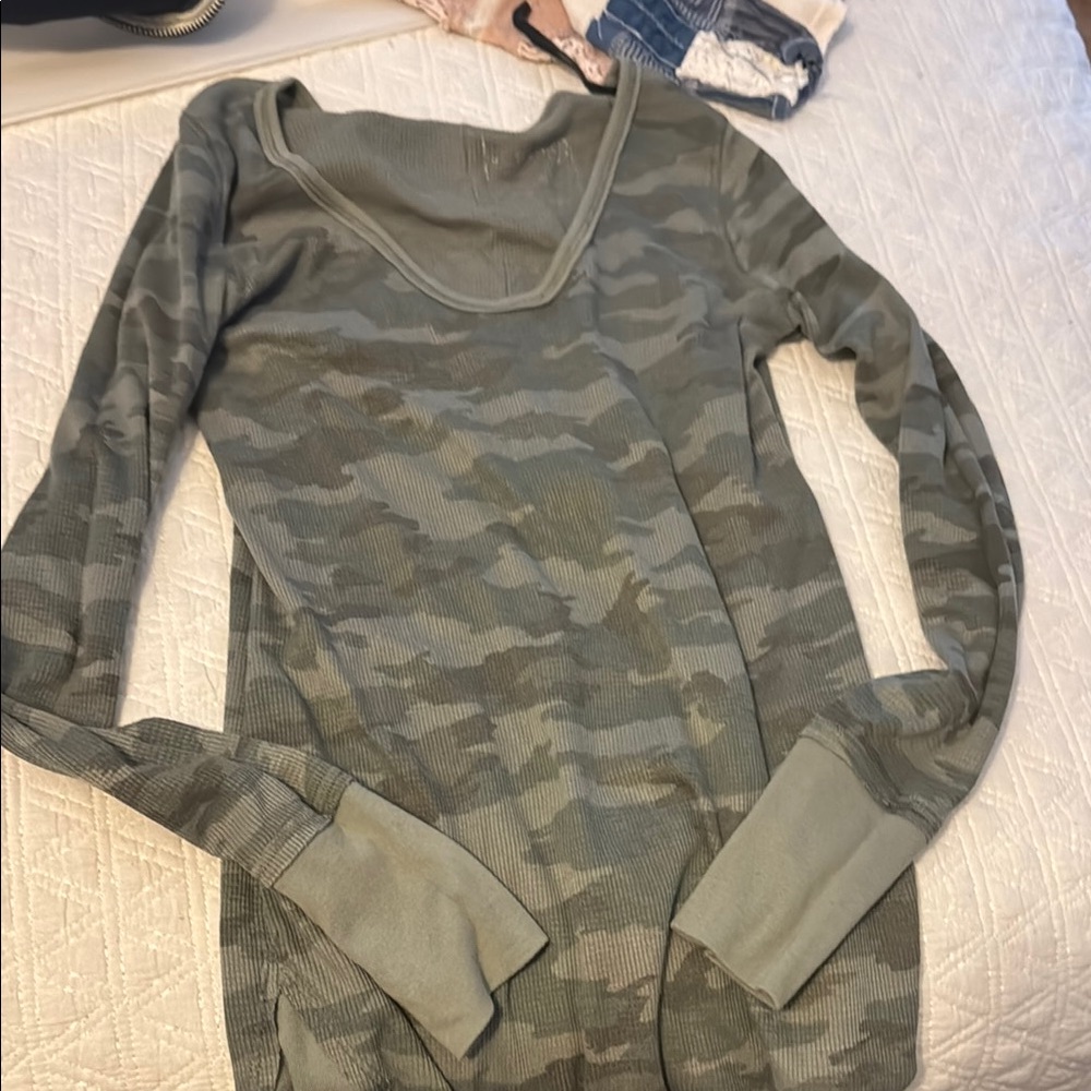Free People Olive Camo Women's Hoodie